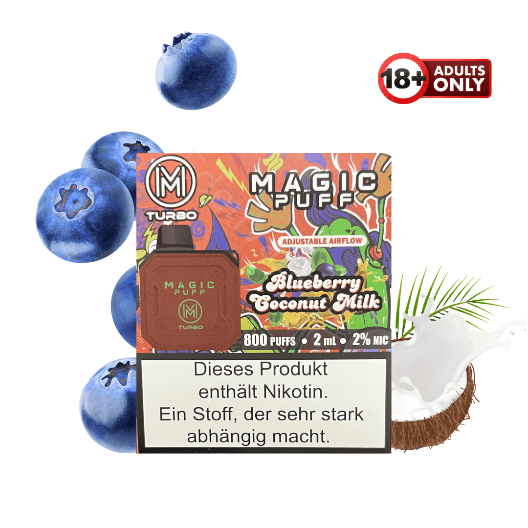 Magic Puff Turbo 800 Blueberry Coconut Milk - EdenVape24